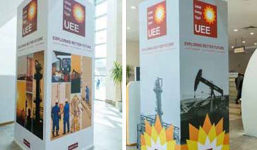 EXHIBITION HALLS PILLAR BRANDING